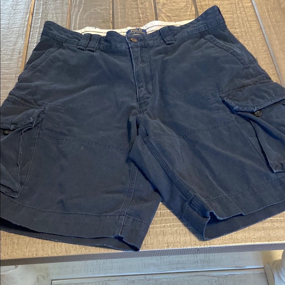Men's Ralph Lauren  Navy Cargo Shorts Size 35 waist